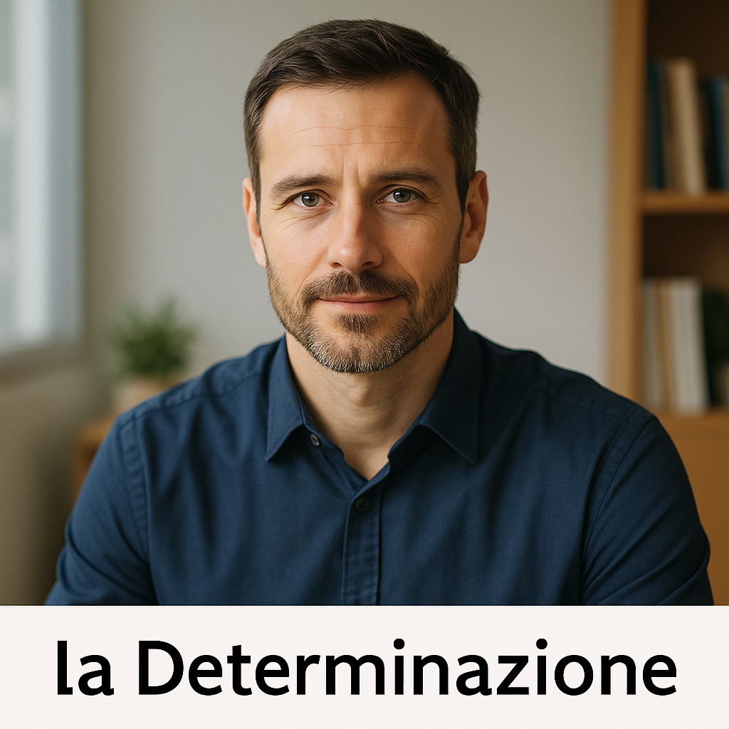 Marco, dirigente quarantenne, simbolo di determinazione autentica ed equilibrio interiore.